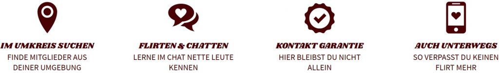 Nachrichten schreiben, chatten oder die Umkreissuche nutzen.